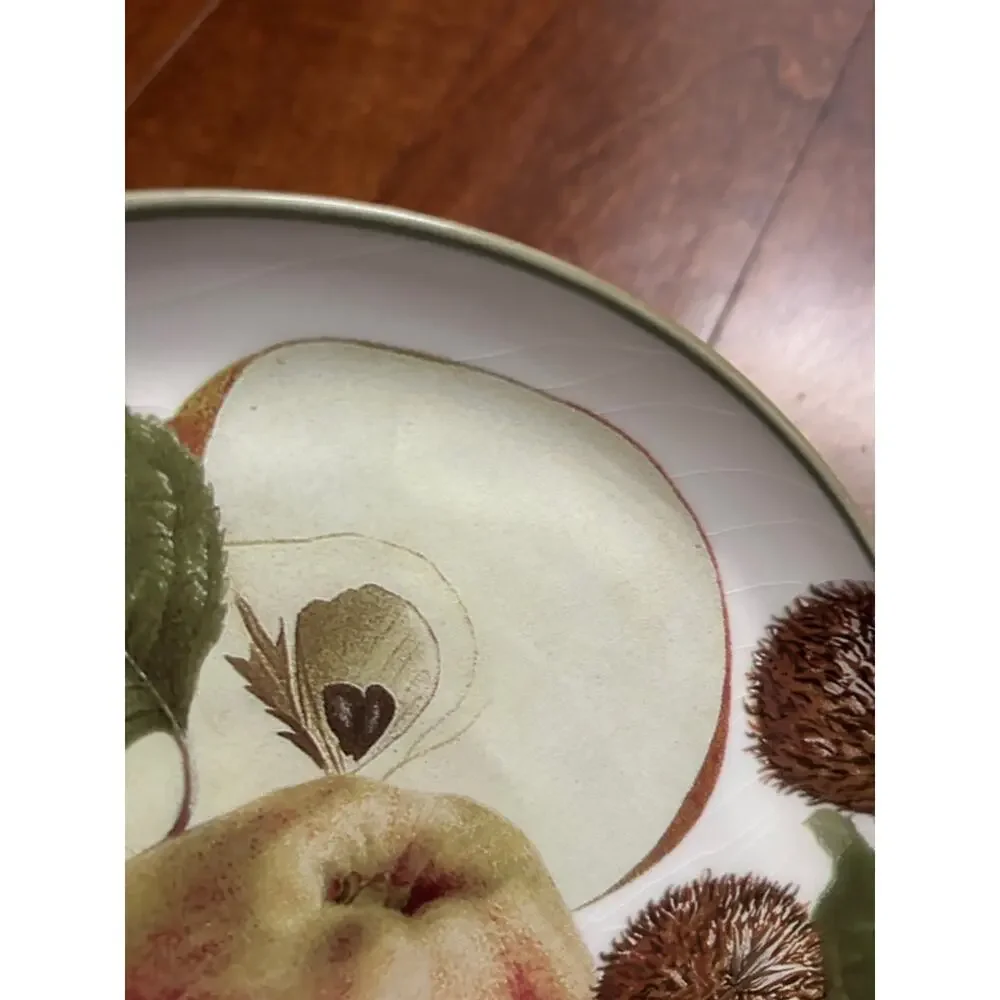 William Sonoma Harvest Fruit Ceramic Salad Plates, Cozy Home Vibes, Set of Two